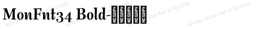 MonFnt34 Bold字体转换
